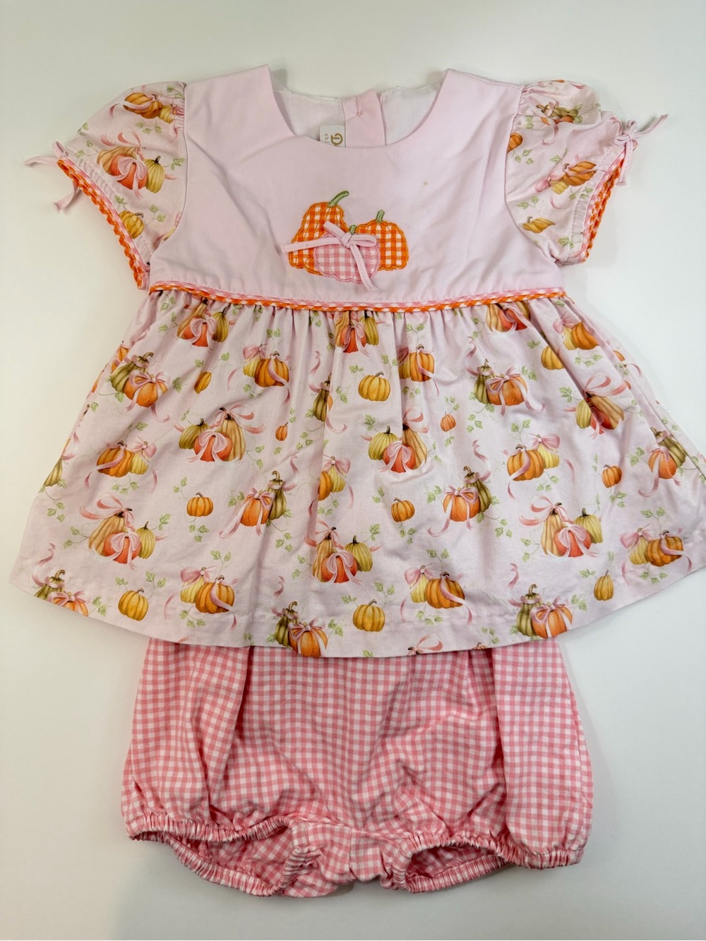 Dondolo Pink Pumpkins Bloomer Set 2T